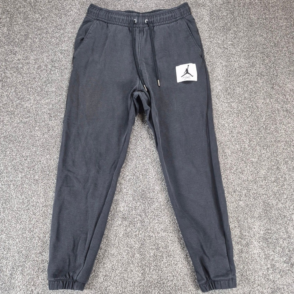 Air Jordan Flight Essentials Sweatpants Mens Small Black Fleece Joggers
